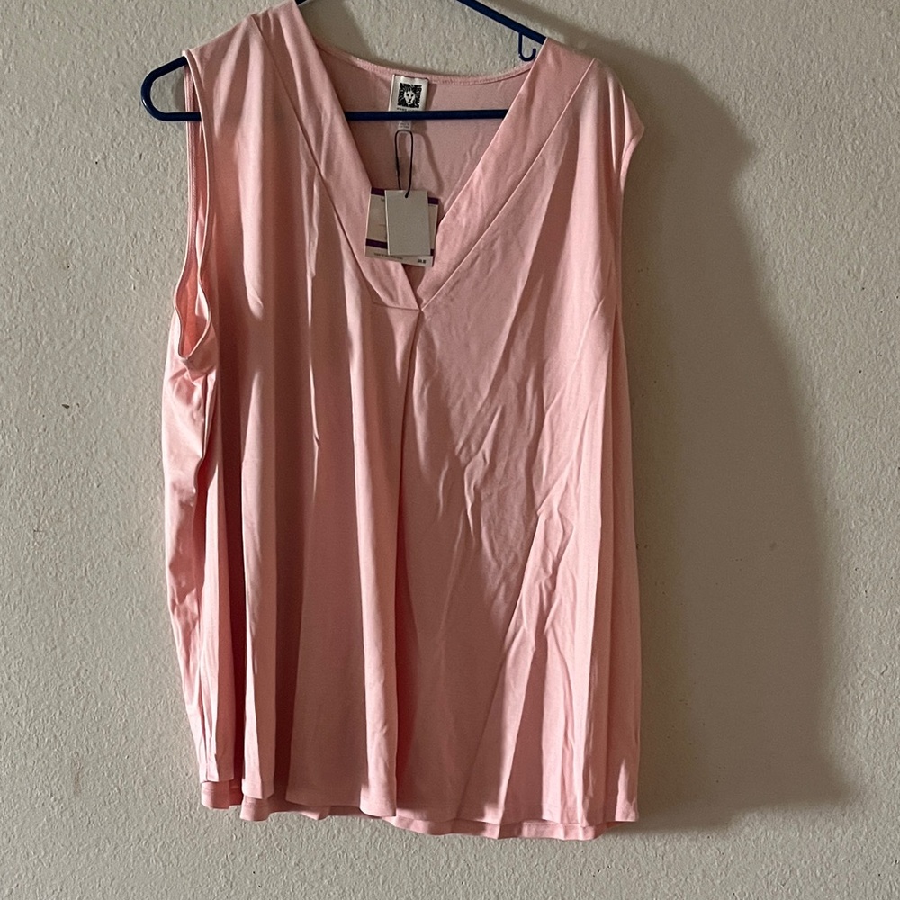 Anne Klein Light Pink Sleeveless Tank Top